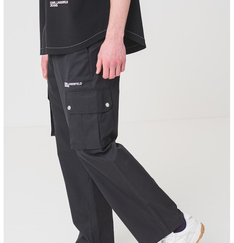 Карго панталон със средновисока талия KARL LAGERFELD JEANS