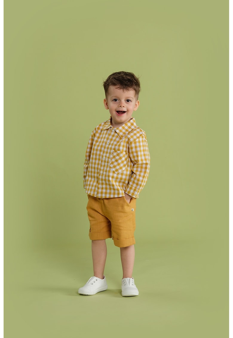 Карирана памучна риза с джоб Naeve