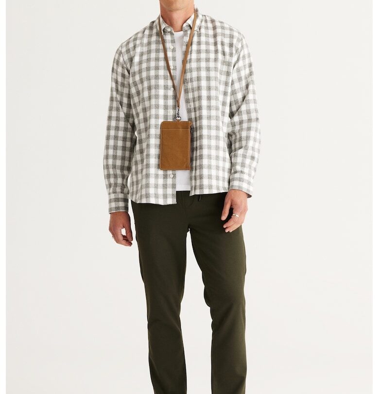 Карирана риза с копчета на яката ACCo