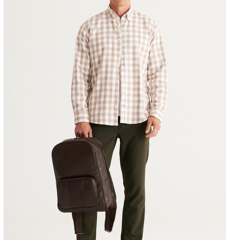 Карирана риза с копчета на яката ACCo