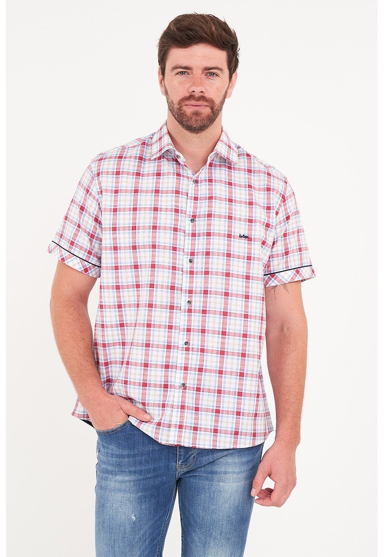 Карирана риза с къси ръкави Lee Cooper