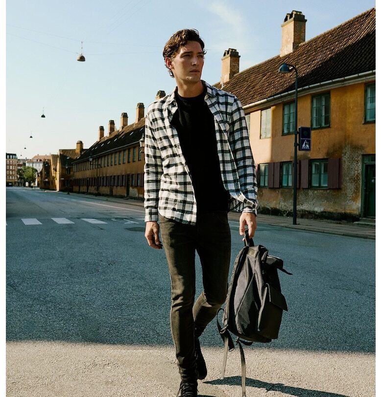 Карирана риза с пришит джоб ACCo