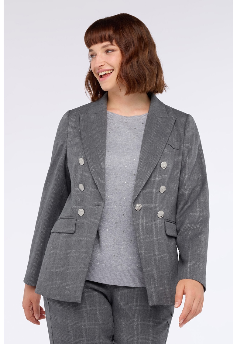 Карирано сако с декоративни копчета Fiorella Rubino