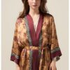 Кимоно с принт и колан Oltre