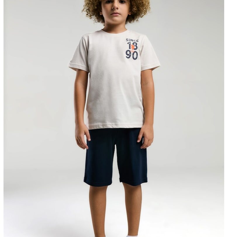 Комплект с лого и фигурален принт US Polo Assn