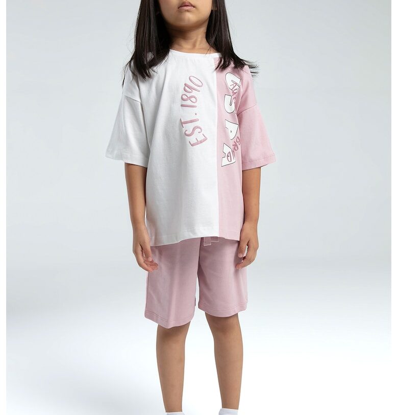 Къс двуцветен спортен екип от памук US Polo Assn