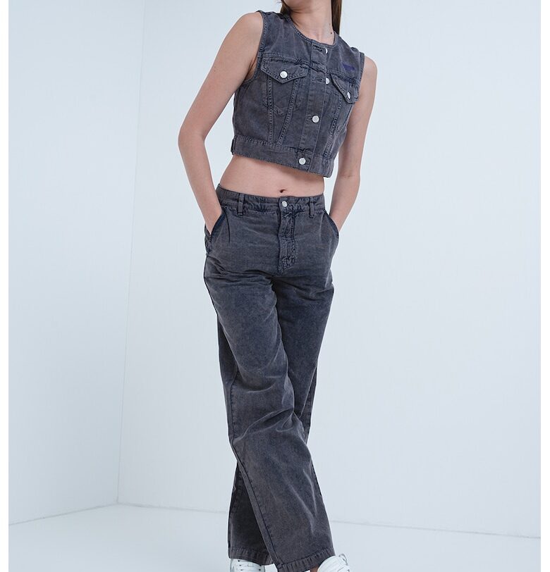 Къс дънков елек Moschino Jeans