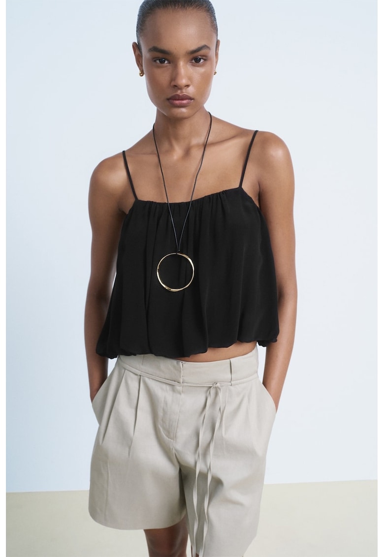 Къс едноцветен топ Mango