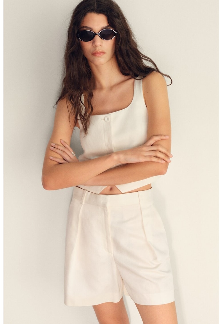 Къс елек с копчета Mango