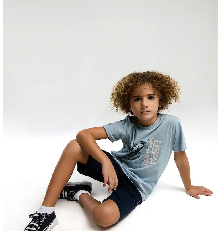 Къс памучен спортен екип с лого US Polo Assn