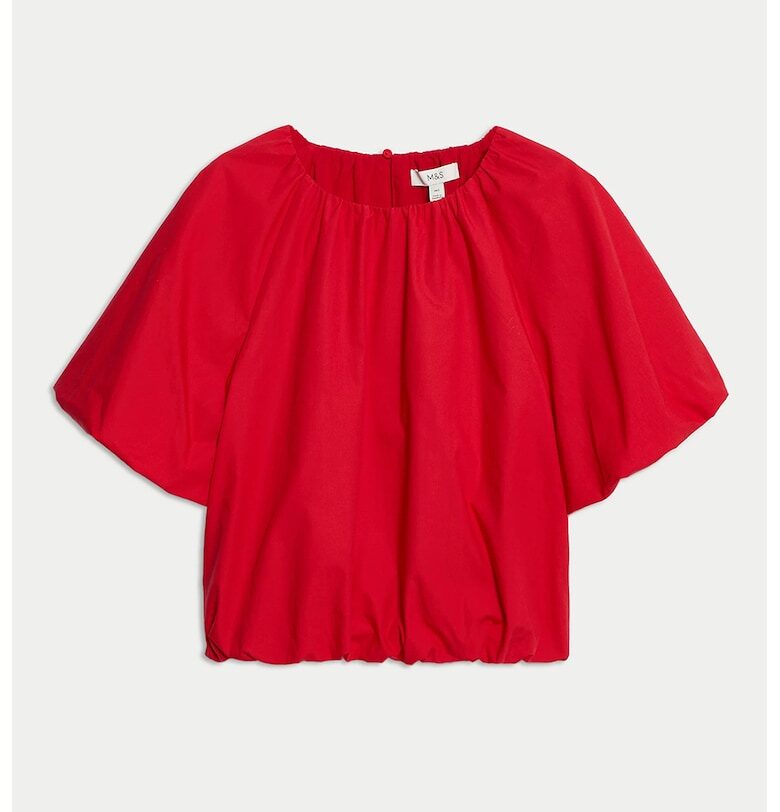 Къс памучен топ Marks  Spencer