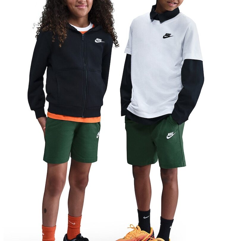 Къс панталон Club с висока талия и връзки Nike