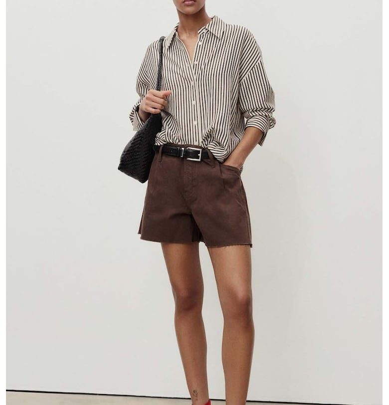 Къс панталон от деним Mango