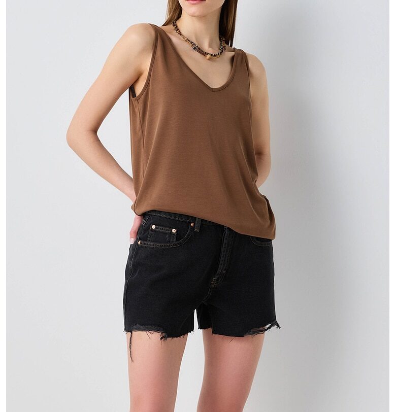 Къс панталон от деним с незавършени краища Ipekyol