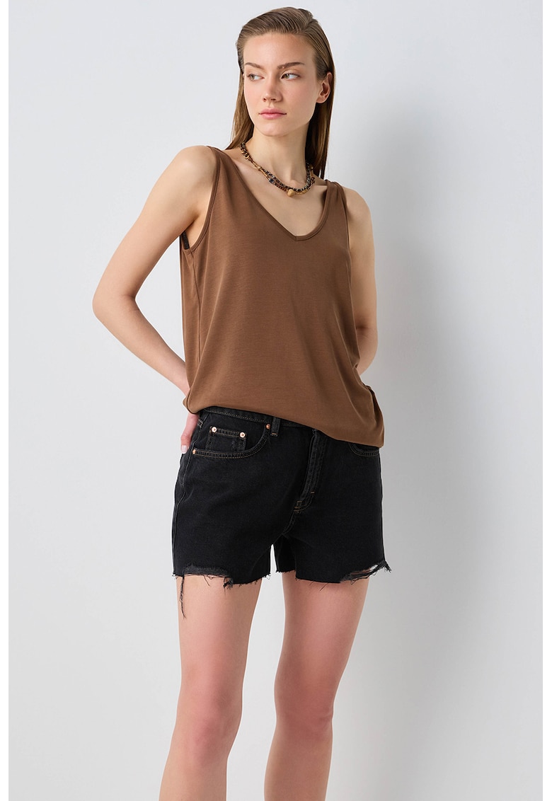 Къс панталон от деним с незавършени краища Ipekyol