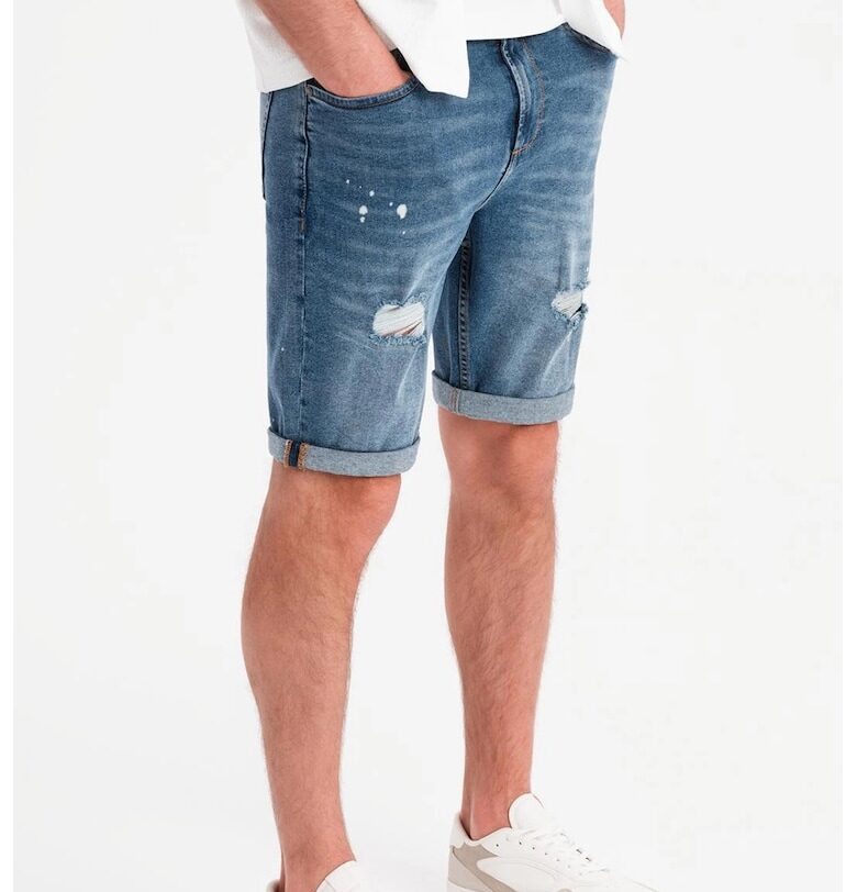 Къс панталон от деним със средновисока талия OMBRE