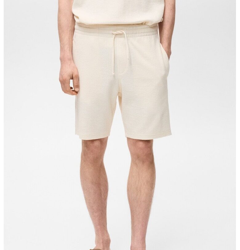 Къс панталон с връзка Mango