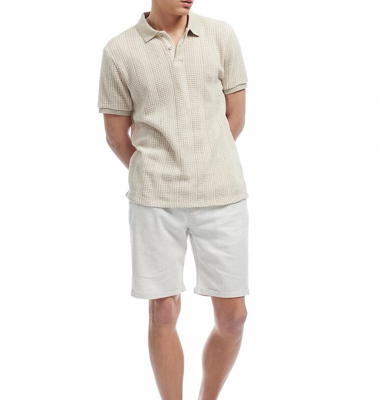 Къс панталон с лен с регулируема връзка KOTON