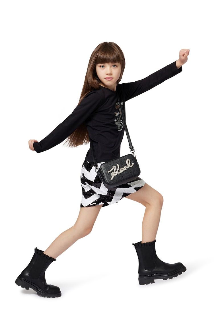 Къс панталон с пайети KARL LAGERFELD KIDS