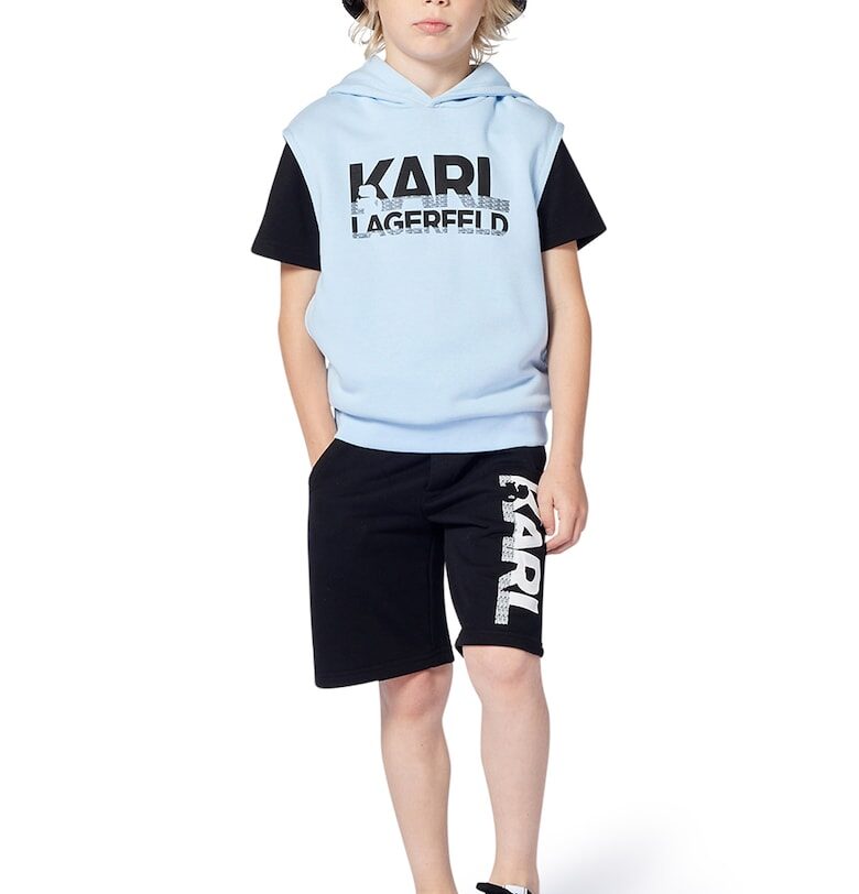 Тениска от памук с лого KARL LAGERFELD KIDS
