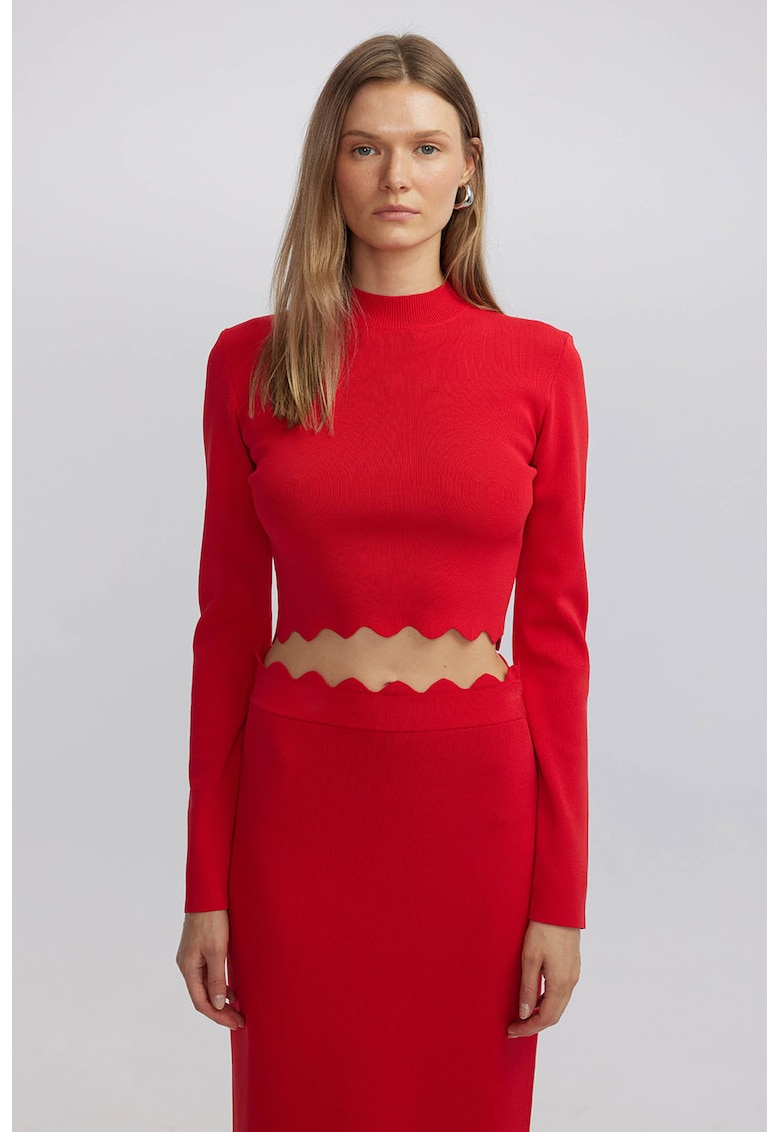 Къс пуловер с къдрав подгъв Ipekyol