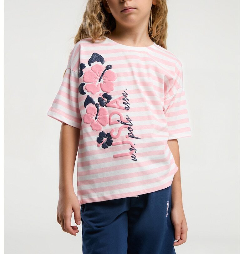 Къс свободен спортен екип с връзка на талията US Polo Assn