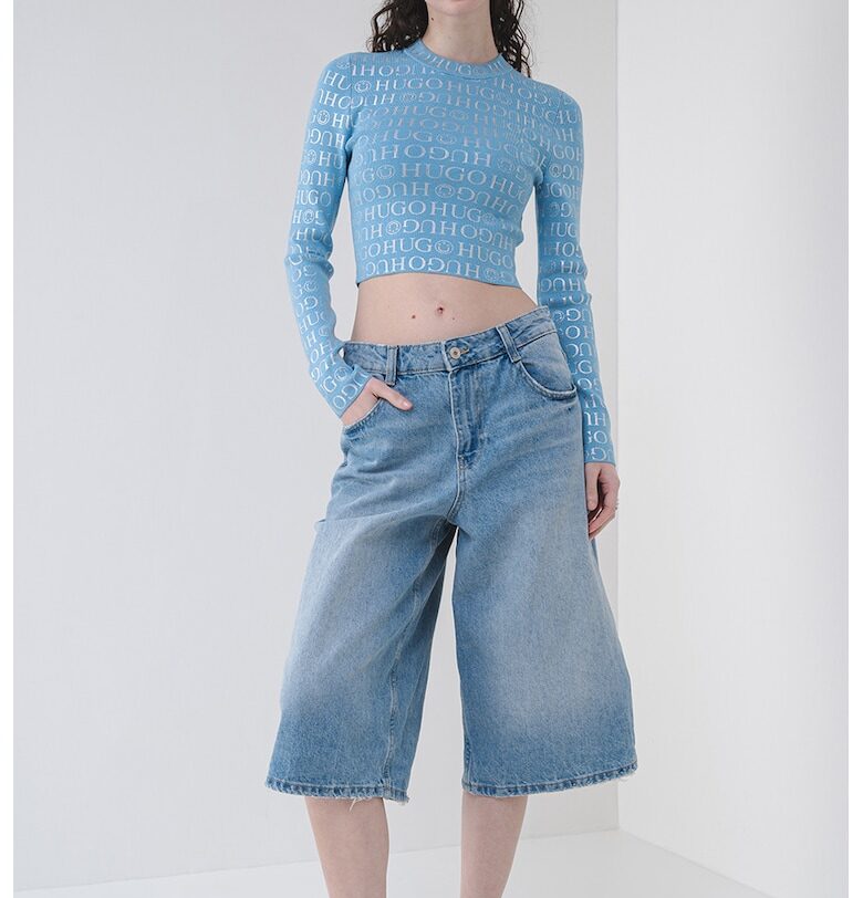 Къс слим пуловер Soil HUGO