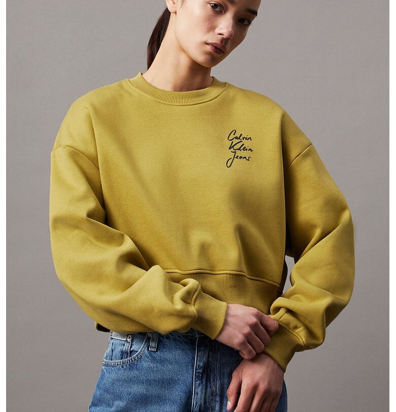 Къс суитшърт с лого CALVIN KLEIN JEANS