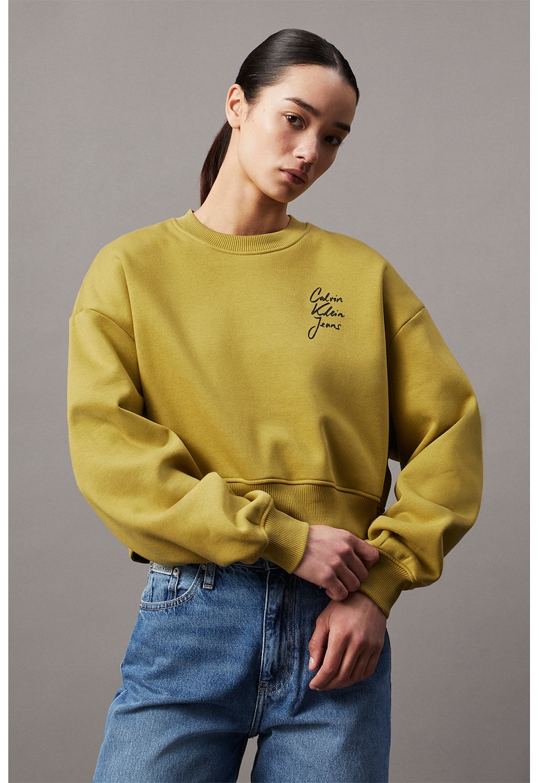 Къс суитшърт с лого CALVIN KLEIN JEANS