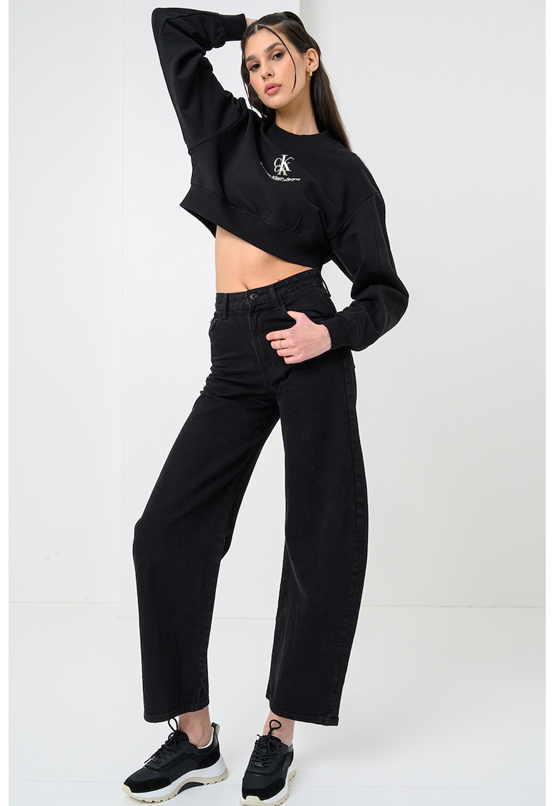 Къс суитшърт с лого CALVIN KLEIN JEANS