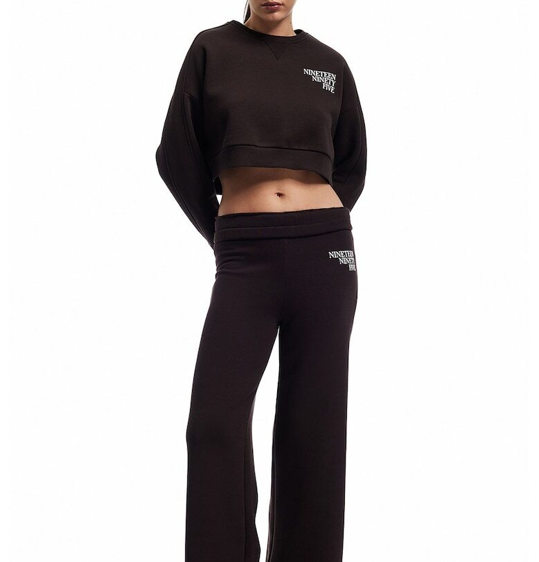 Къс суитшърт с надпис KOTON