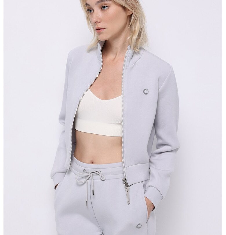 Къс суитшърт с цип COLINS