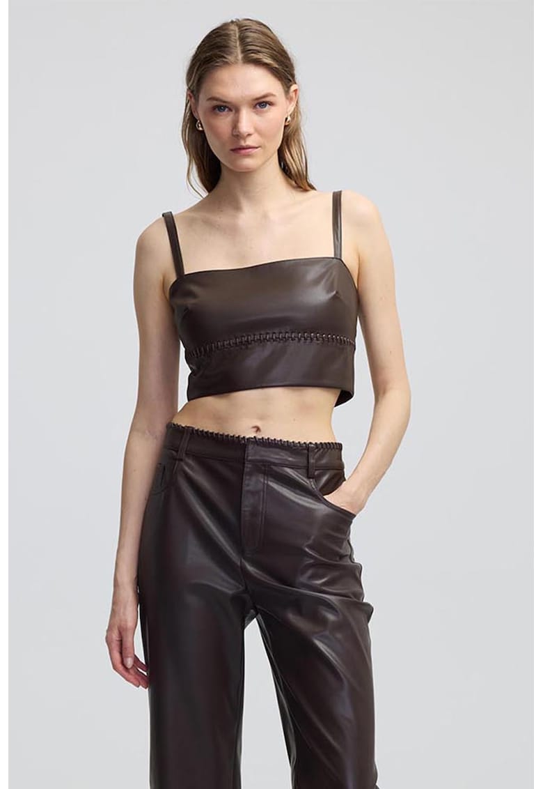 Къс топ от еко кожа Ipekyol