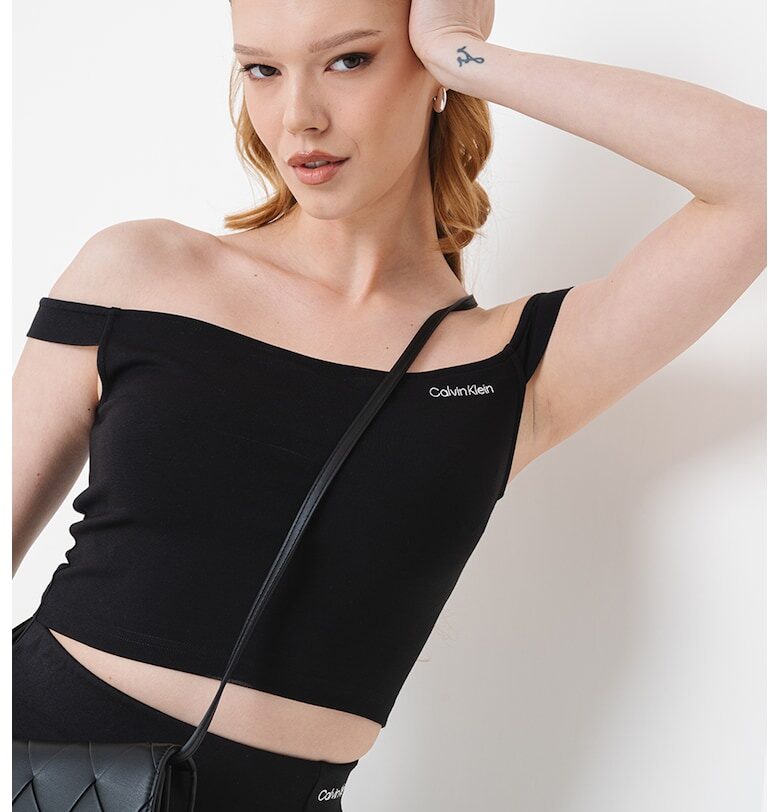 Къс топ с голи рамене CALVIN KLEIN JEANS