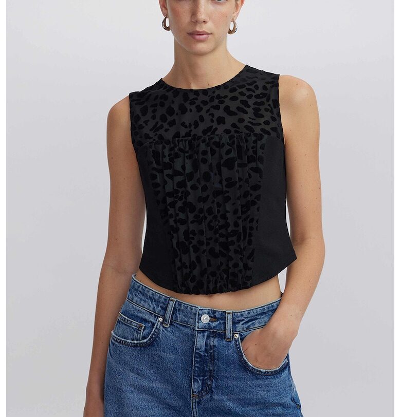 Къс топ с мрежести зони Ipekyol