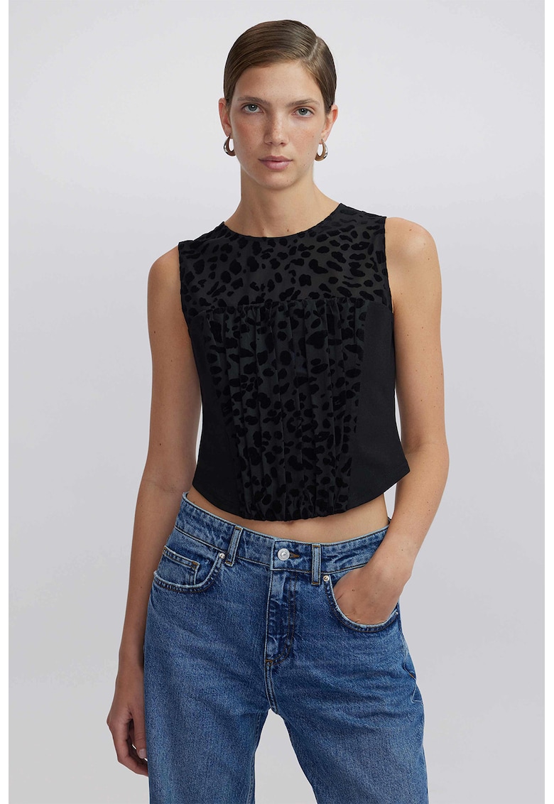 Къс топ с мрежести зони Ipekyol