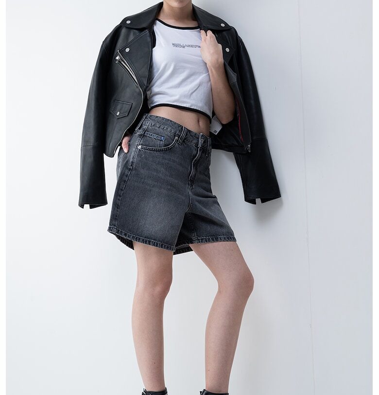 Къс топ с органичен памук KARL LAGERFELD JEANS