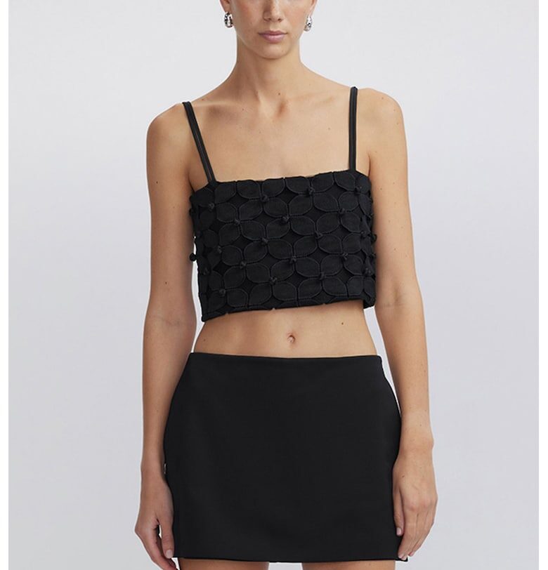 Къс топ с флорални апликации Ipekyol