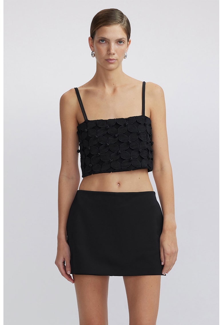 Къс топ с флорални апликации Ipekyol