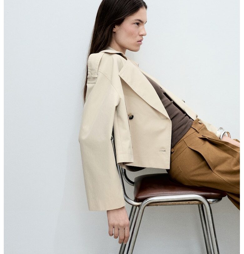 Къс тренч Mango