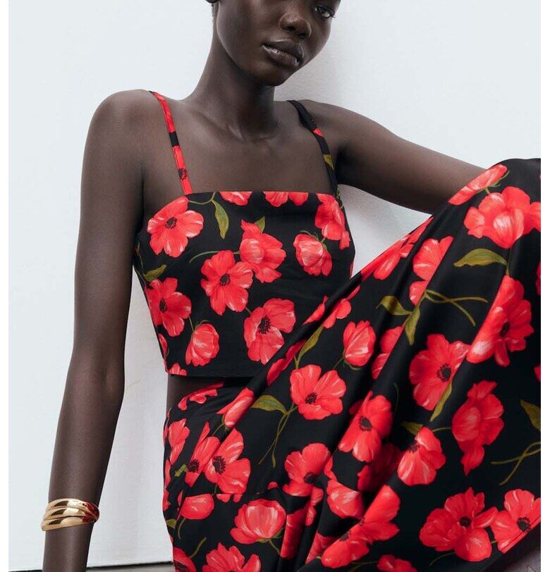 Къс флорален топ Mango