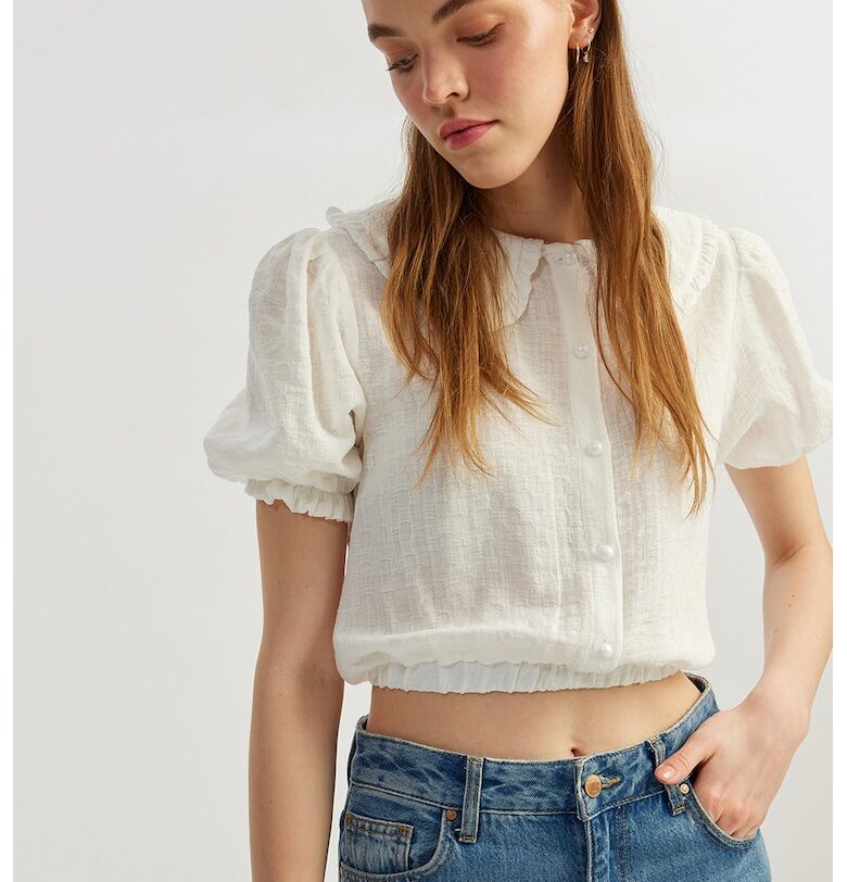 Къса блуза с бухнали ръкави KOTON