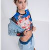 Къса блуза с графика Moschino Jeans
