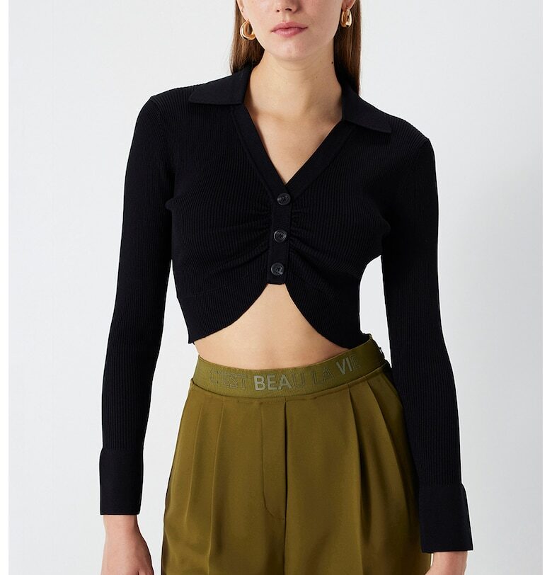 Къса блуза с остра яка Ipekyol