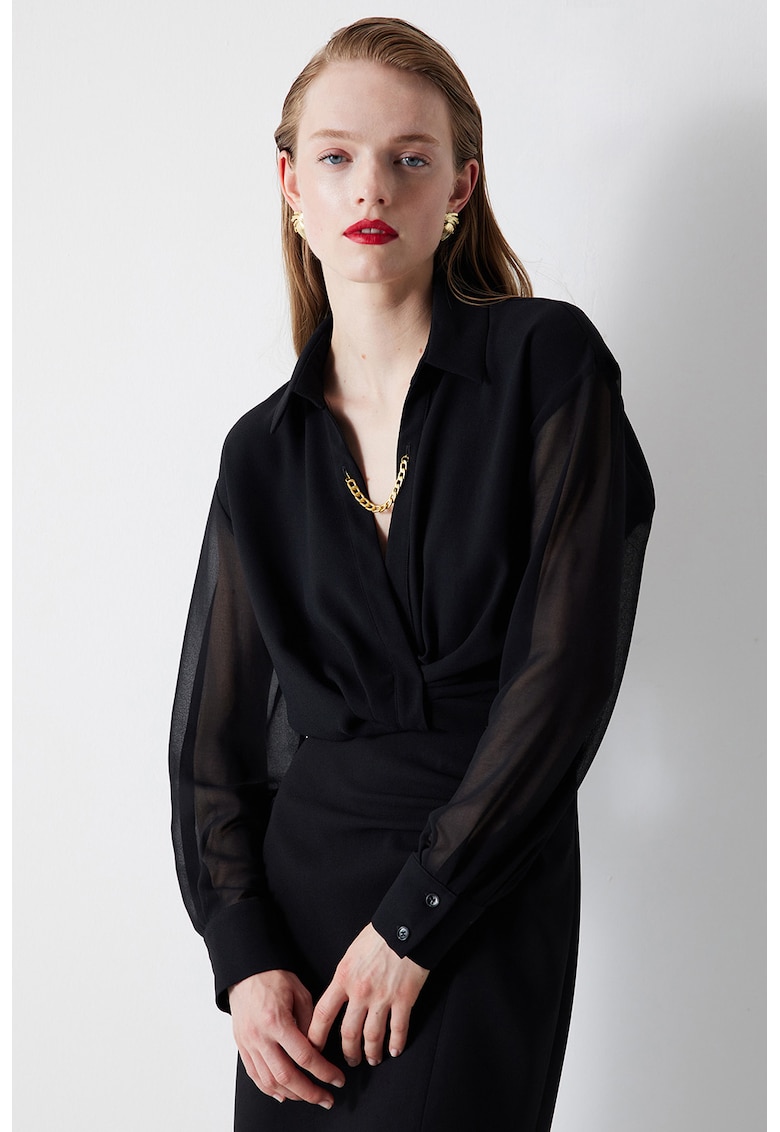 Къса блуза със застъпен дизайн Ipekyol