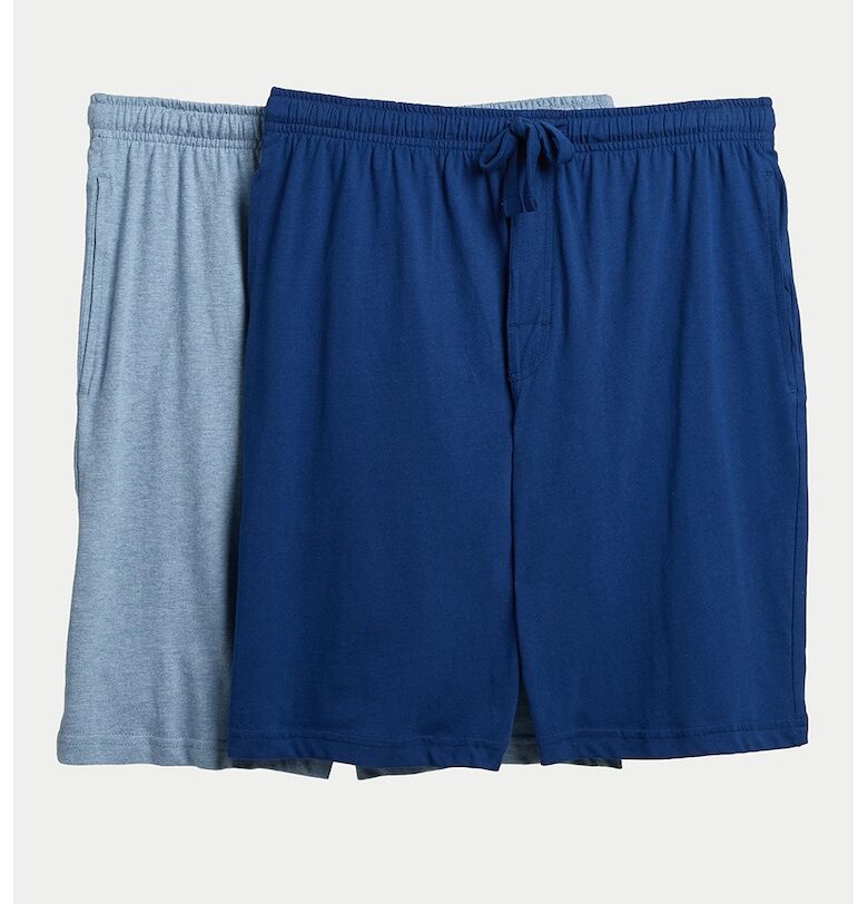 Къса долна пижама от жарсе - 2 чифта Marks  Spencer