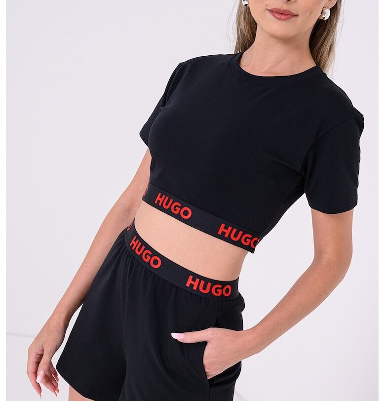 Къса долна пижама с лого на талията HUGO