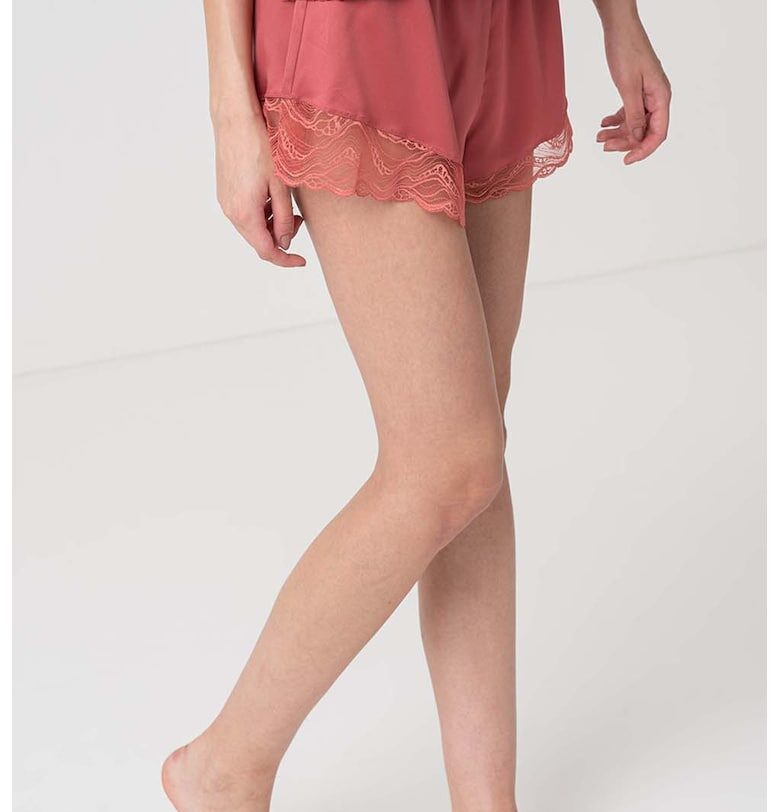 Къса долна пижама със сатиниран ефект и дантела CALVIN KLEIN