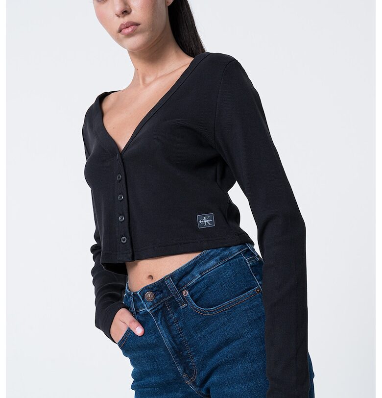 Къса жилетка с шпиц CALVIN KLEIN JEANS