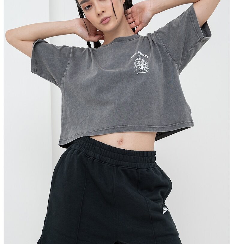 Къса квадратна тениска Converse